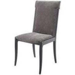 Serene Rita Mouse Chenille Dining Chair with black legs