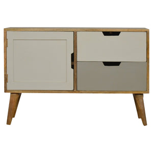 Grey and White Gradient Sideboard