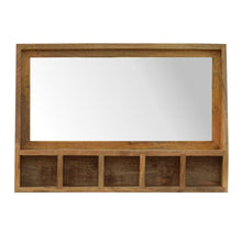 Load image into Gallery viewer, Solid Wood 5 Aperture Wall Mirror