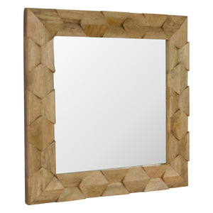 Pineapple Carved Square Wall Mirror