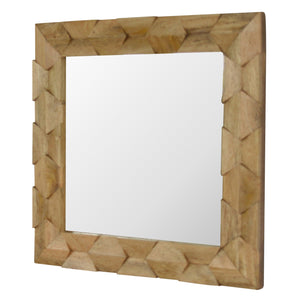 Pineapple Carved Square Wall Mirror