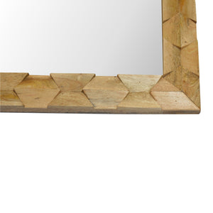 Pineapple Carved Square Wall Mirror