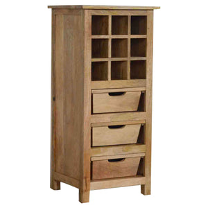Wine Display Cabinet with 3 Drawers